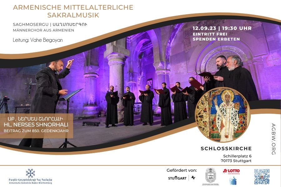 Konzert: Saghmosergu. Männerchor aus Armenien